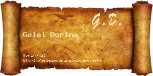 Gelei Dorina névjegykártya